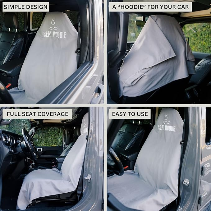 Car Seat Towel | Premium Microfiber Towel Seat Covers for Cars | Universal Fit & Machine Washable | Portable Car Seat Towel Cover After Gym, Yoga, Beach Taro Purple