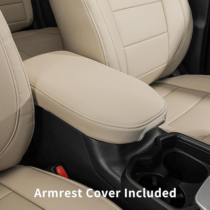 coverdream 2026 Rav4 Seat Covers Custom Fit for 2026 Toyota Rav4 Hybrid (Woodland/Limited) SUV,Full Set Luxury Waterproof Leather Car Seat Protector