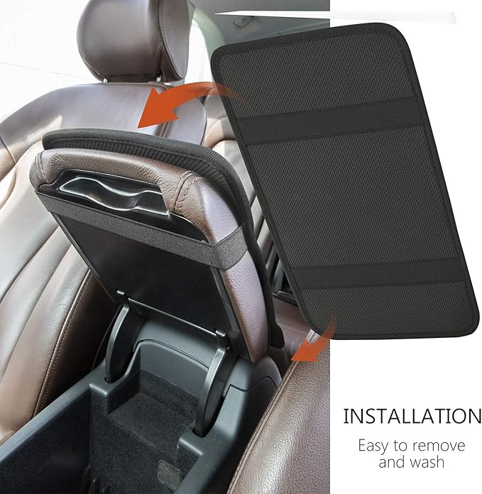 JEOCODY Colorful Console Armrest Univeral Car Interior Accessories Non Slip Arm Rest Protector Pads