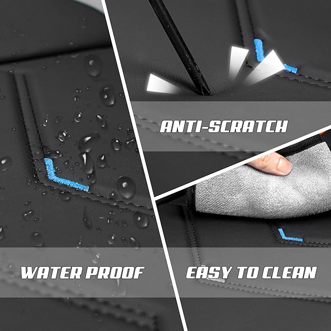 Car Seat Covers Fit for Infiniti g37 2000-2026, Stylish Sport Seat Covers, Waterproof Wear-Resistant Premium Nappa Leather Car Seat Cover.(Full Set with Pillow/Black Blue)