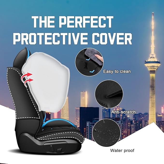 CTDS Car Seat Covers for Nissan Altima 2001-2026, Stylish Sport Seat Cover, Premium Nappa Leather Car Seat Cover. Automobile Seat Covers Sets.(Luxury 5 Seats/Black Blue)