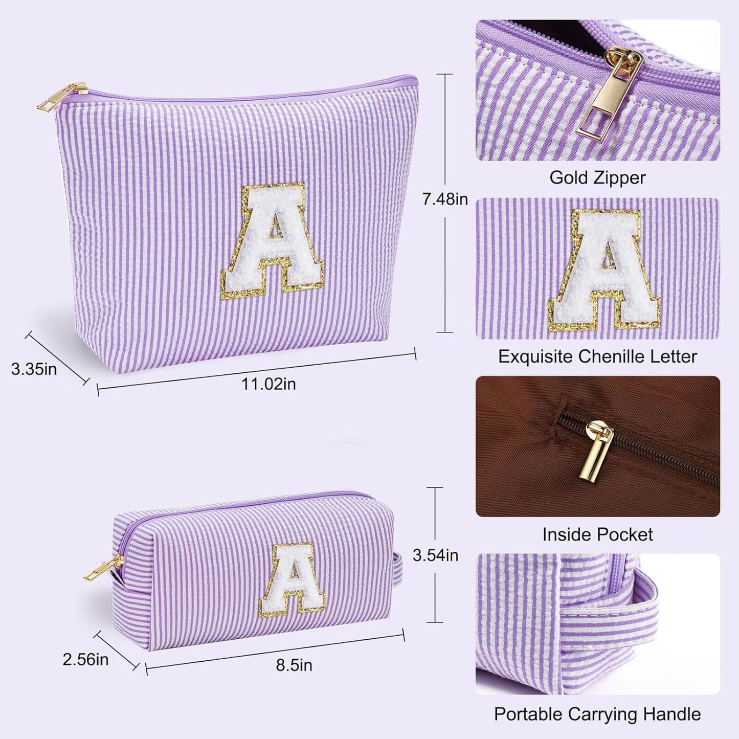 YOOLIFE Gifts for Women, Makeup Bag Make Up Bag Pouch Cosmetics Organizer Bag Cute Makeup Bag Gift for Wife Personalized Best Friend Birthday Gifts Birthday Gifts Sister Daughter Gifts R