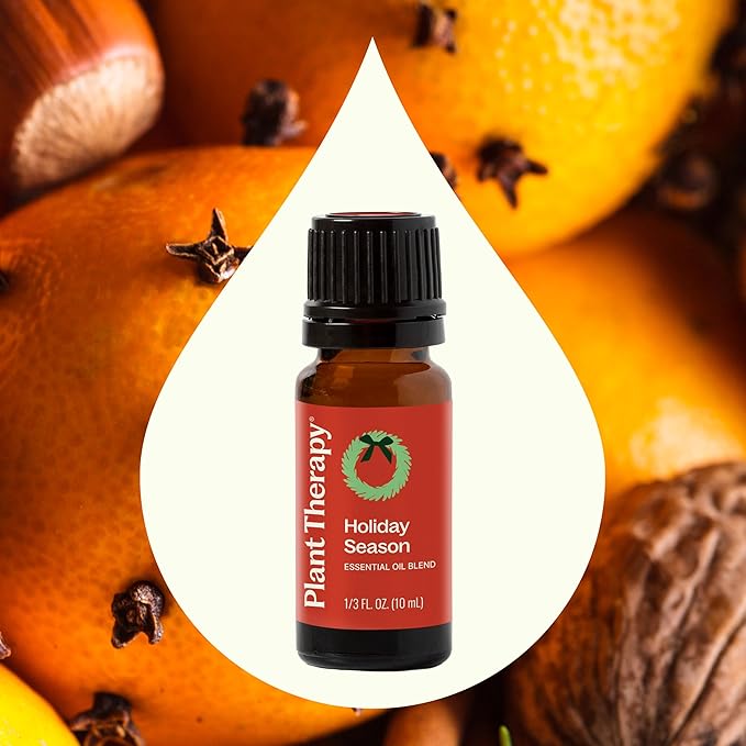 Plant Therapy Holiday Season Synergy Essential Oil 10 mL (1/3 oz) 100% Pure, Undiluted, Therapeutic Grade