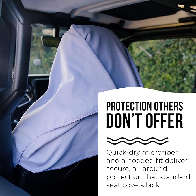 Car Seat Towel | Premium Microfiber Towel Seat Covers for Cars | Universal Fit & Machine Washable | Portable Car Seat Towel Cover After Gym, Yoga, Beach Coastal Blue