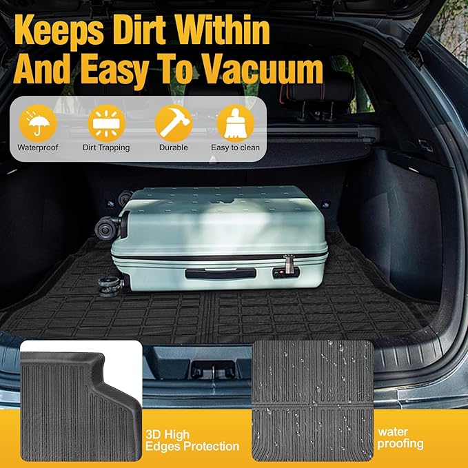 Trunk Liner Cargo Liners for Mazda CX-50 2023-2025 Rear Trunk Floor Mats 3D Boot Tray All-Weather TPE Black