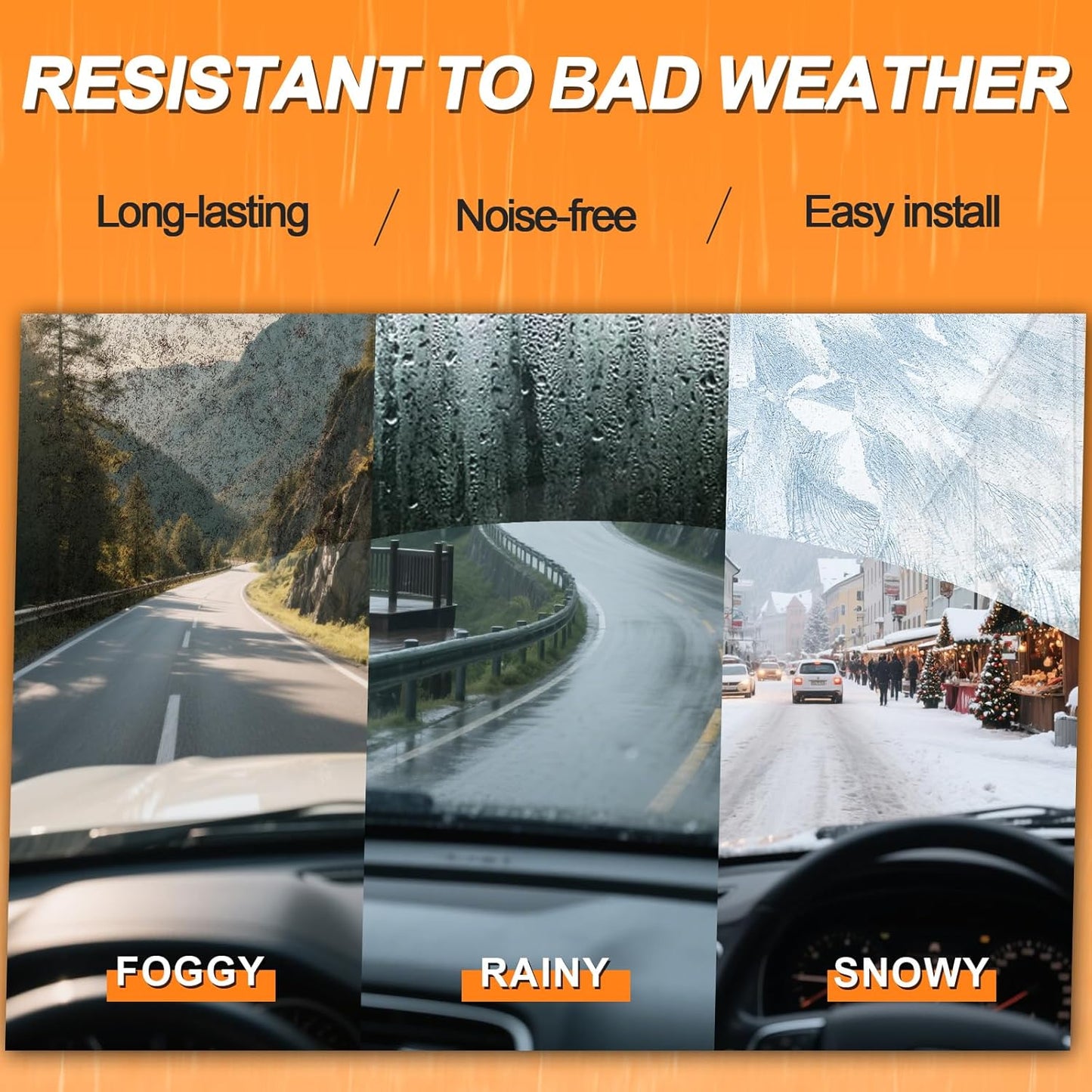 HULADAED® 26'' 17'' 12'' Windshield Wipers Replacement for Honda CRV 2022 2021 2020 2019 2018 2017,Silicone Front Rear Wiper blades for MY Car-All Weather & Quiet(3 PACK)