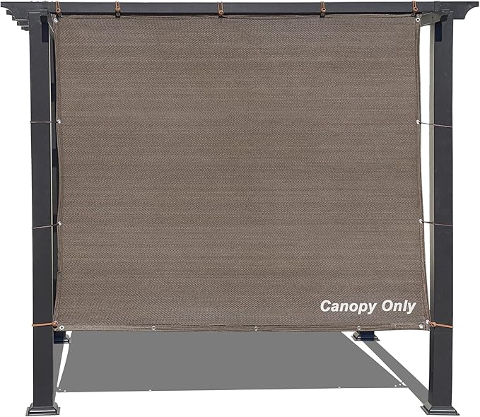 Alion Home Sun Shade Privacy Panel with Grommets and Hems on 4 Sides for Patio, Awning, Window, Pergola or Gazebo - Mocha Brown (6' W x 5' H)