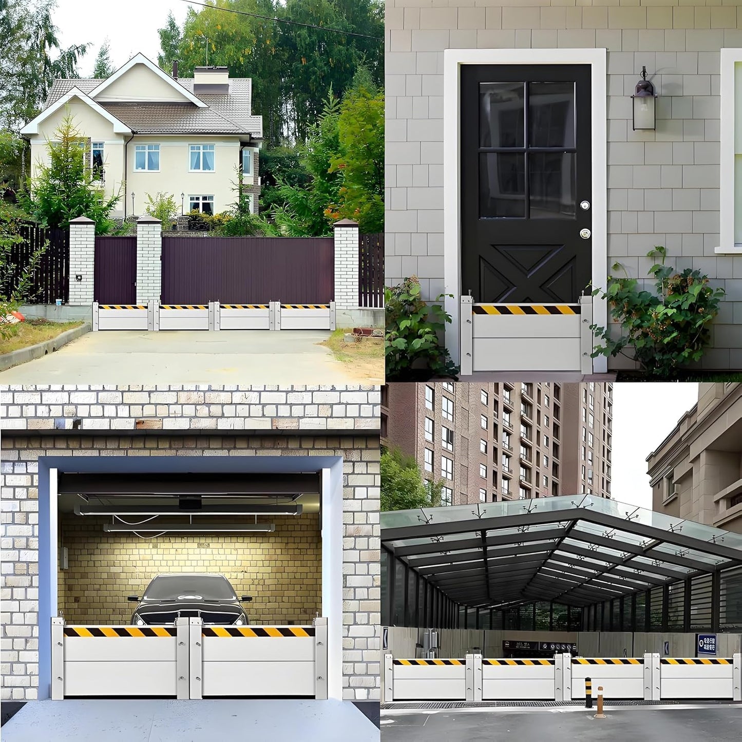 Flood Barriers for Home Exterior - Aluminum Alloy Outdoor Easy Flood Barrier Garage Doors Water Barriers for Flooding,H7.9 Inch/L3.5FT