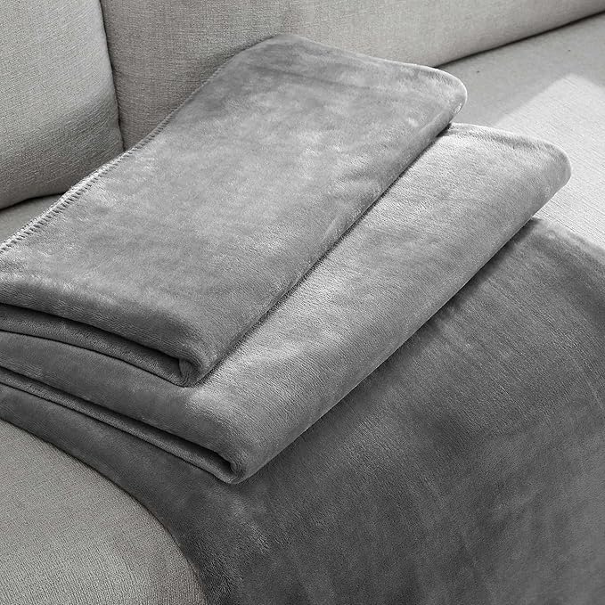 Calvin Klein - King Blanket, Super Soft Plush Bedding, Luxury Bed Blanket, Oeko-Tex Certified (Modern Reversible Solid Grey, King)