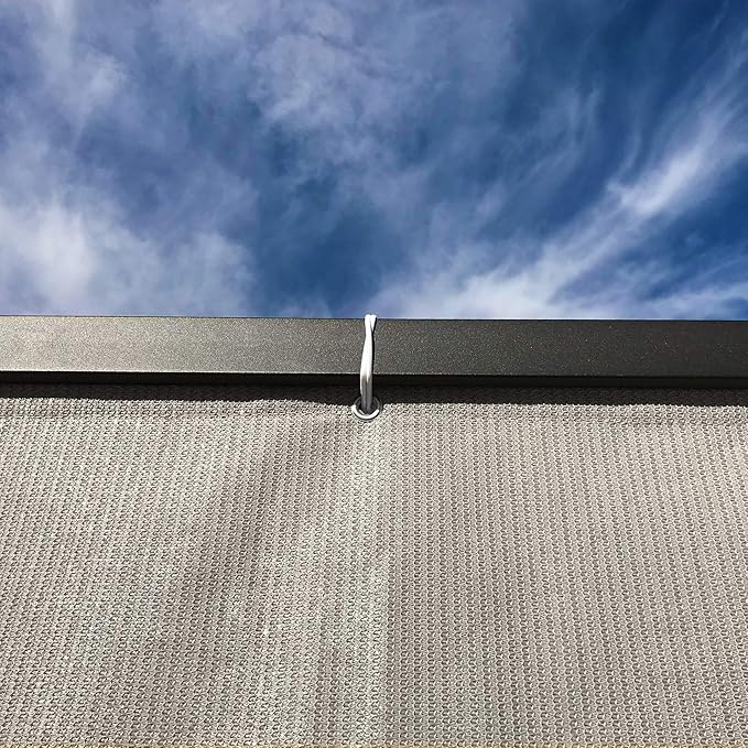 Alion Home Sun Shade Privacy Panel with Grommets and Hems on 4 Sides for Patio, Awning, Window, Pergola or Gazebo - Smoke Tan(12' W x 8' H)