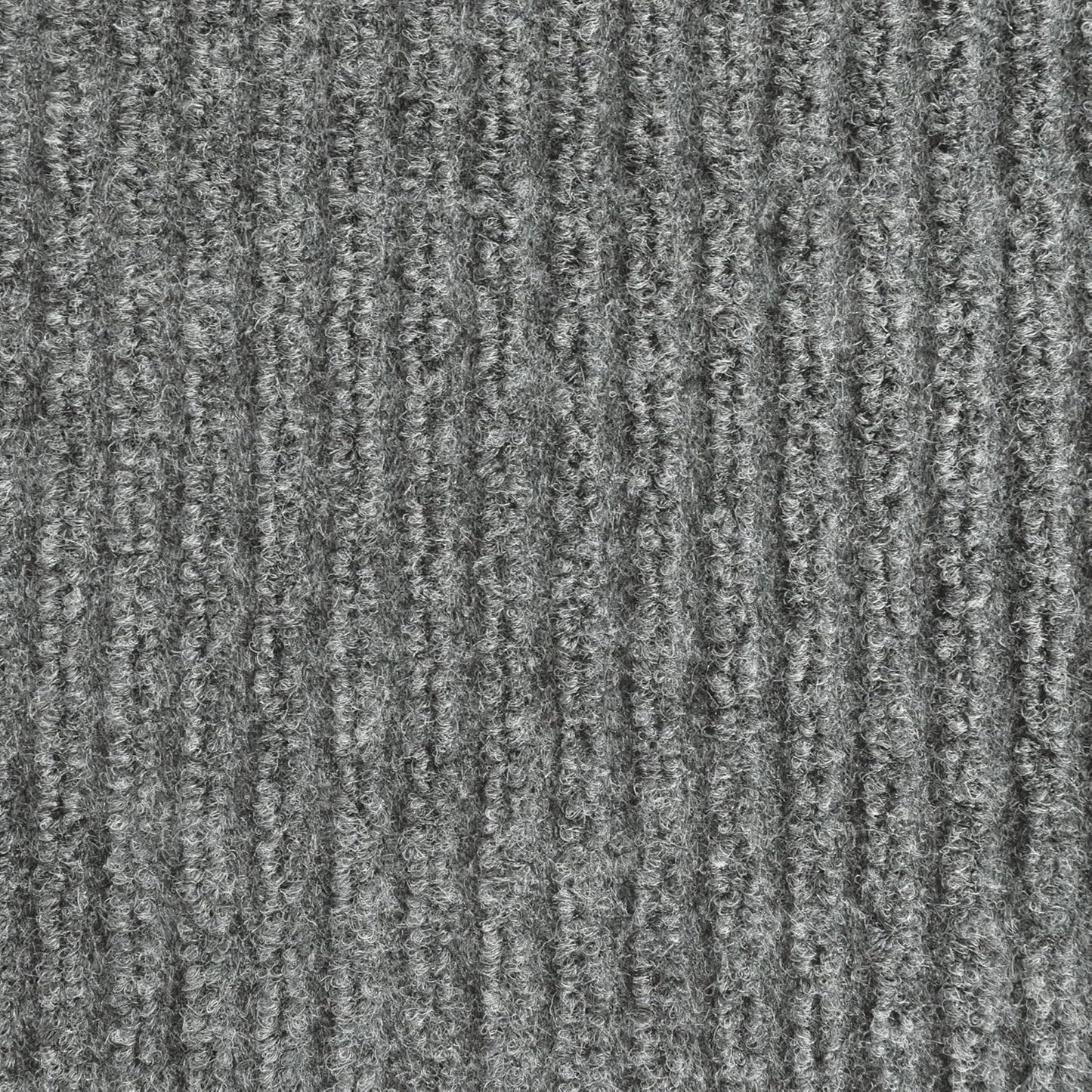 iCustomRug Spartan Weather Warrior Indoor/Outdoor Utility Ribbed Carpet Runner with Non-Slip Thermoplastic Rubber Backing, 3ft X 30ft in Grey