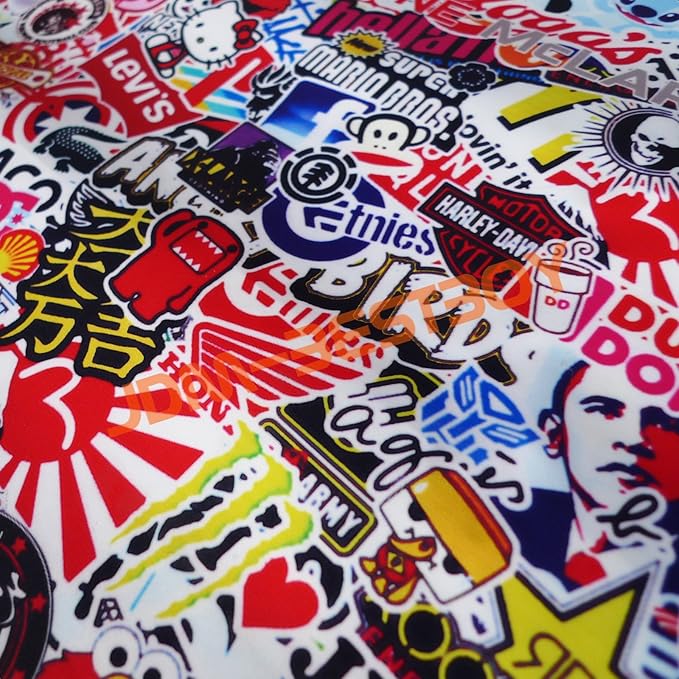 Free Tool Kit EZAUTOWRAP ES Bomber Hellaflush Anime Cartoon Car Vinyl Wrap Sticker Decal Air Release - 60"X72" (5FT X 6FT)