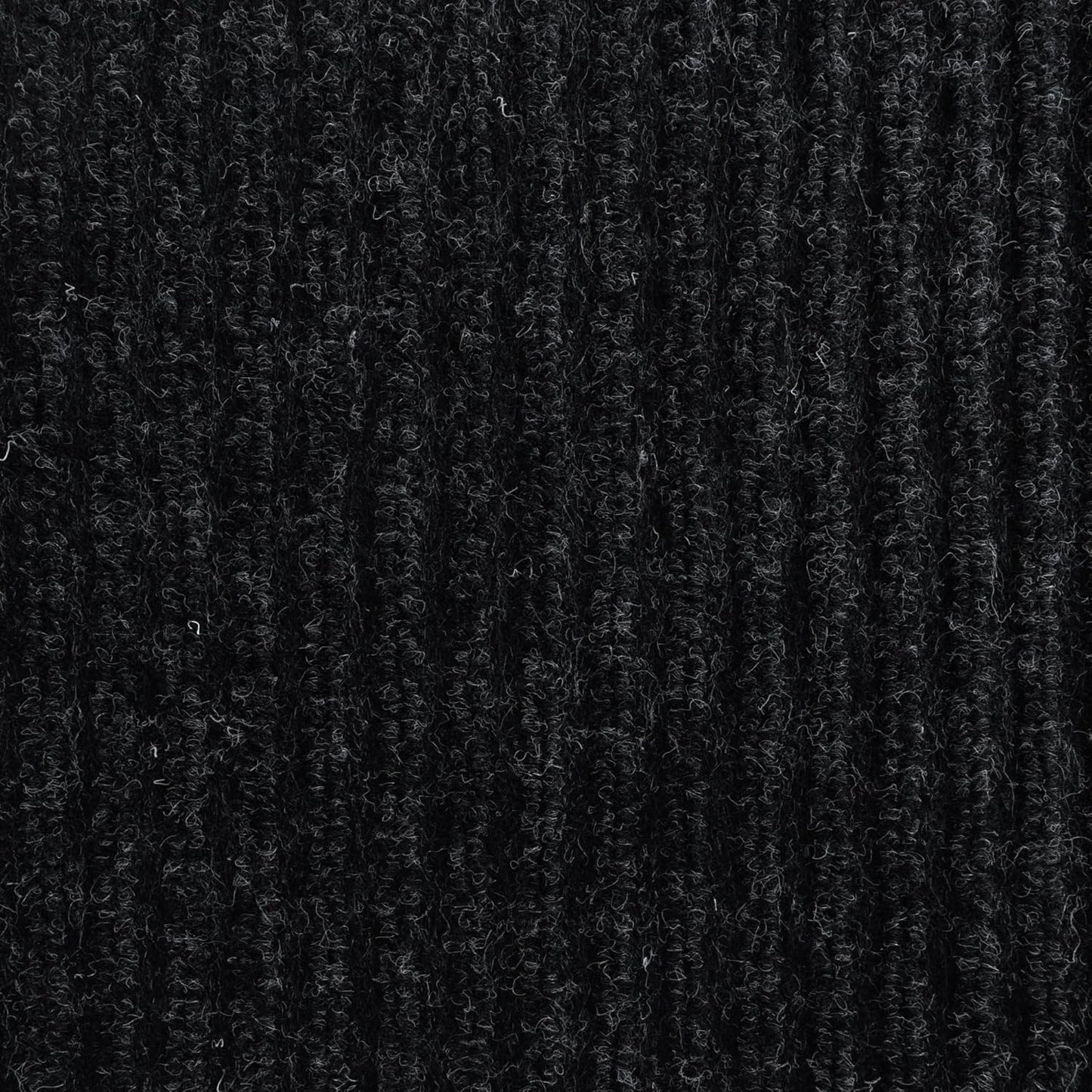 iCustomRug Spartan Weather Warrior Indoor/Outdoor Utility Ribbed Carpet Runner with Non-Slip Thermoplastic Rubber Backing, 3ft X 26ft in Black