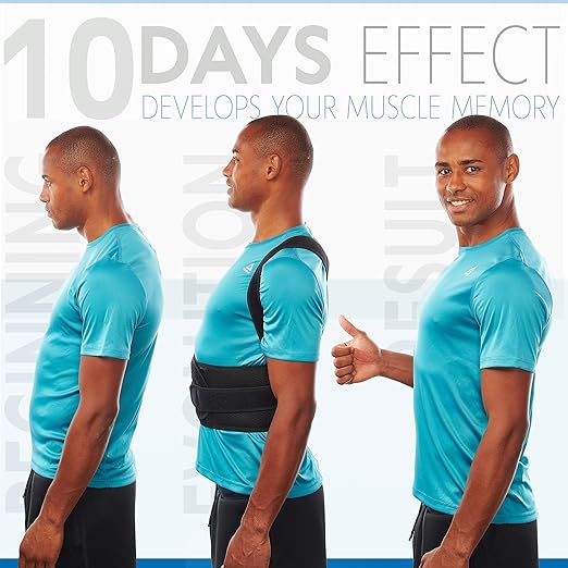 Back Brace Posture Corrector for Men and Women - Adjustable Posture Brace for Upper and Lower Back Pain Relief - Muscle Memory Support Straightener (X-Large)