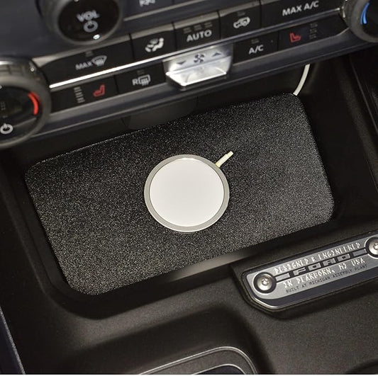 Center Console Wireless Charger Mount Compatible with Ford Bronco 2021 2022 2023 2024 - Cell Phone Holder for Automatic Transmission Bronco Only
